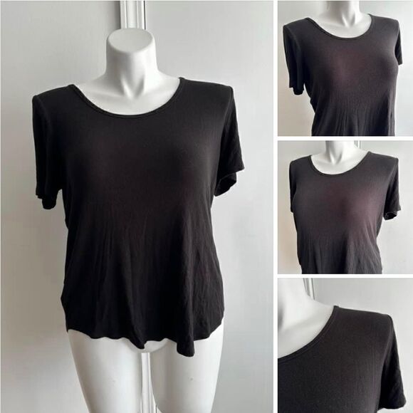 Black T-Shirt, Size L, LOFT - Picture 1 of 7
